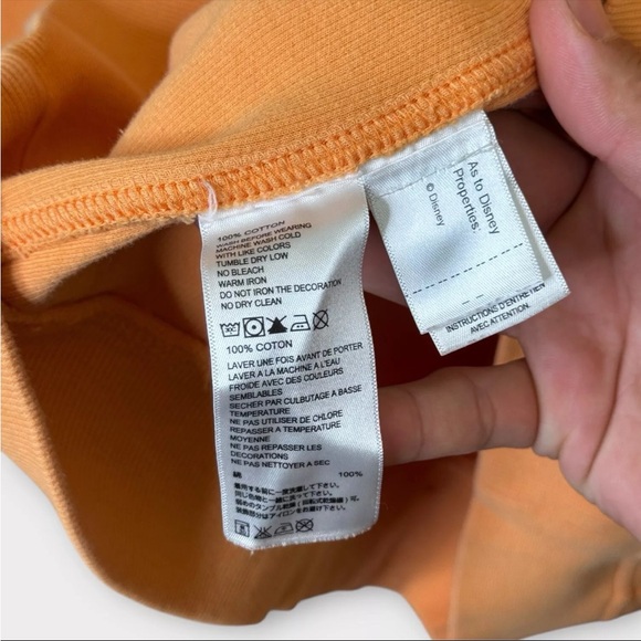 Tommy Bahama Relax Sweater Mens Large Orange Long Sleeve 1/4 Zip Disney Mickie - Picture 8 of 14